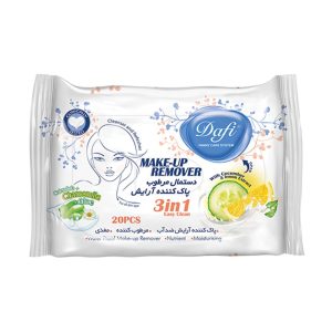 دستمال مرطوب دافی حاوی لیمو و خیار بسته 20 عددی