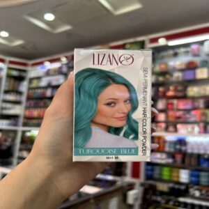پودر دکلره رنگی لیزانو LIZANO رنگ آبی فیروزه ای