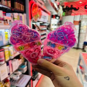 ست بستنی چهل گیس و کش حوله ای و گیره رنگی کد 6094